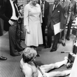 Margaret Thatcher visits Eldon Square sport centre, Newcastle Margaret Thatcher visits Eldon Square sport centre, Newcastle