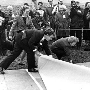 Margaret Thatcher in Wales - The Prime Minister visited the site of the former Cambrian