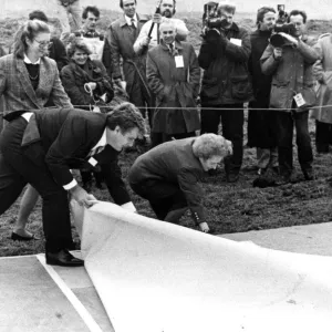 Margaret Thatcher in Wales - The Prime Minister visited the site of the former Cambrian Margaret Thatcher in Wales - The Prime Minister visited the site of the former Cambrian