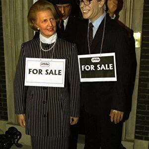 Margaret Thatcher waxworks dummy 6th October 1997 and John Major The final proof that