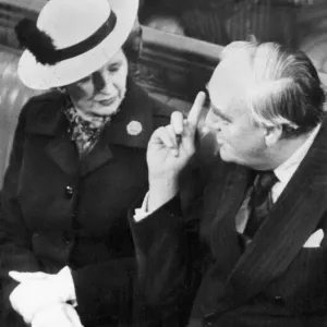 Margaret Thatcher with William Whitelaw on front bench in House of Commons - November Margaret Thatcher with William Whitelaw on front bench in House of Commons - November