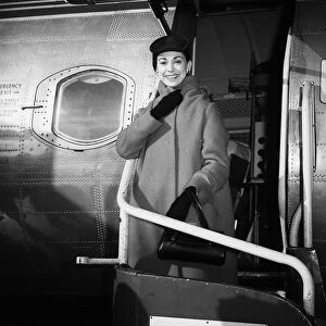 Margot Fonteyn at London Airport 1955