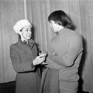 Margot Fonteyn and Nureyev at a press reception at the opera house. March 1969 Z2609