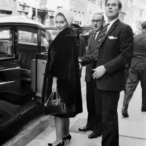 Maria Callas and Aristotle Onassis at London Law Courts Print 1967 Maria Callas and Aristotle Onassis at London Law Courts Print 1967