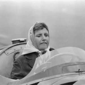 Maria Teresa de Filippis in her Red Maserati 250F Print Maria Teresa de Filippis in her Red Maserati 250F Print