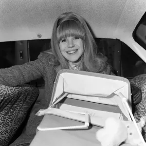 Marianne Faithfull Leaves Nursing Home with New Son Print 24th November 1965 Marianne Faithfull Leaves Nursing Home with New Son Print 24th November 1965