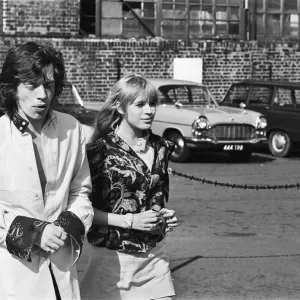 Marianne Faithfull and Mick Jagger take a helicopter ride. 31st July 1967 Marianne Faithfull and Mick Jagger take a helicopter ride. 31st July 1967