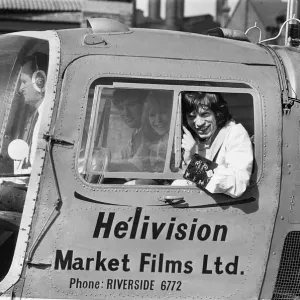 Marianne Faithfull and Mick Jagger take a helicopter ride. 31st July 1967 Marianne Faithfull and Mick Jagger take a helicopter ride. 31st July 1967