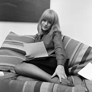 Marianne Faithfull photoshoot at her flat. 31st October 1964
