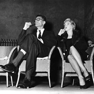Marilyn Monroe Film Actress with husband Arthur Miller attend a meeting at the Watergate