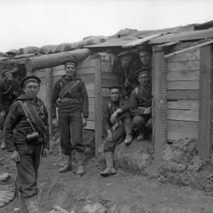 Lierre Road Marines in Bomb Proof Shelters Print Lierre Road Marines in Bomb Proof Shelters Print