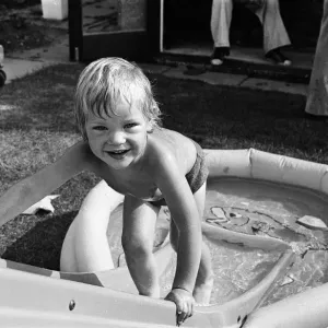 Mark Gordon in Paddling Pool Print, 28th June 1976 Mark Gordon in Paddling Pool Print, 28th June 1976