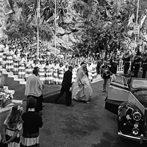 The marriage of Grace Kelly to Prince Rainier III of Monaco