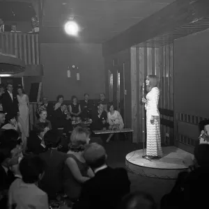 Marrianne Faithful seen here making her debut cabaret appearance at the Blue Nile Club Marrianne Faithful seen here making her debut cabaret appearance at the Blue Nile Club