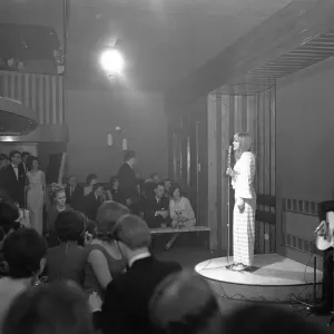 Marrianne Faithful seen here making her debut cabaret appearance at the Blue Nile Club Marrianne Faithful seen here making her debut cabaret appearance at the Blue Nile Club