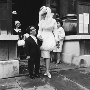Married at Marylebone Register Office, dwarf David Johnson of the Strong Brothers Married at Marylebone Register Office, dwarf David Johnson of the Strong Brothers