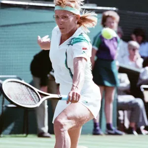 Martina Navratilova during her Ladies Singles Final against Steffi Graf in 1988 Martina Navratilova during her Ladies Singles Final against Steffi Graf in 1988