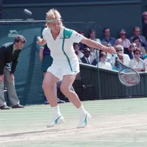 Martina Navratilova during her Ladies Singles Final against Steffi Graf in 1988 Martina Navratilova during her Ladies Singles Final against Steffi Graf in 1988