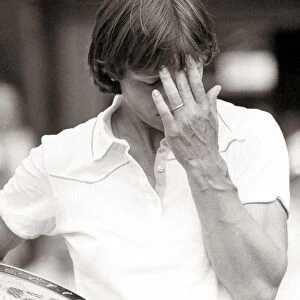 Martina Navratilova Tennis Player under Pressure July 1980