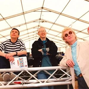 Marty Craggs, Ray Laidlaw and Billy Mitchell of Lindisfarne prepare for welcome concert