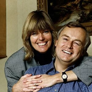 Martyn Lewis with wife at home Newscaster / TV Presenter