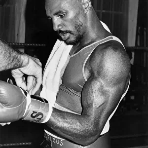 Marvin Hagler cultivates a hostile image but he is also a beautifully balanced boxer