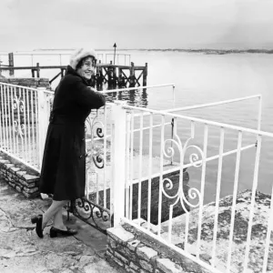 Print of Mary Elizabeth Mimi Smith looking out onto Poole Harbour Print of Mary Elizabeth Mimi Smith looking out onto Poole Harbour