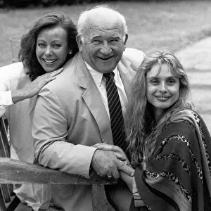 Maryam D Abo actress with Jenny Agutter (L) and Edward Asner August 1989
