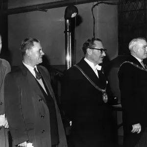 The Mayor of Birkenhead being X-rayed in Liverpool, 1959 Print