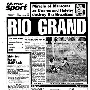 Match report from the Brazil v England match held in Rio. 11th June 1984