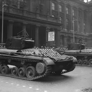 Matilda and Valentine tanks parade through central Birmingham as part of War Production Matilda and Valentine tanks parade through central Birmingham as part of War Production