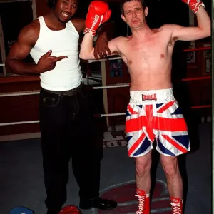 Matthew Wright with Lennox Lewis, 1997 WBC World Heavyweight Boxing Print Matthew Wright with Lennox Lewis, 1997 WBC World Heavyweight Boxing Print