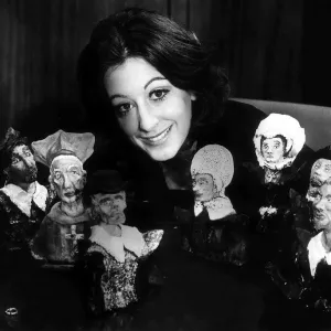 Maureen Lipman actress with some of her plasticine models which will be used in a new