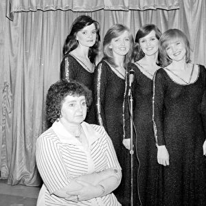 Maureen Nolan mother of the Nolan sisters seen here with the girls during the girls tour