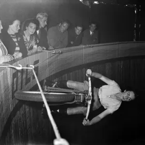 Maureen Swift Print, Wall of Death Rider Image