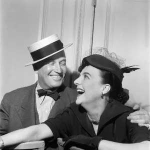 Maurice Chevalier and Noele Gordon. October 1952 C5236