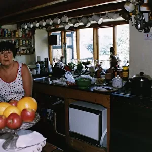 Mavis Nicholson TV Presenter in her Kitchen
