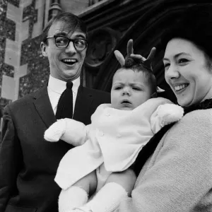 Maxwell, the son of Roy Hudd and his wife Ann, is christened at Croydon Parish Church Maxwell, the son of Roy Hudd and his wife Ann, is christened at Croydon Parish Church