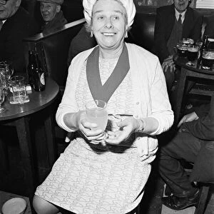 Mayor of West Bromwich, Lilian Peckover enjoys a drink after completing her West Bromwich