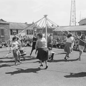 Maypole Dancing Print, Teesside, Circa May 1986 Maypole Dancing Print, Teesside, Circa May 1986