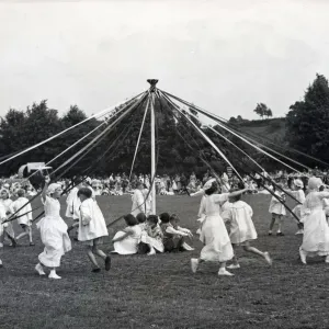Maypole somewhere in Wales. 26 June 1960