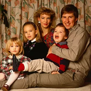Bill McFarlan TV Presenter 1990 with wife children family