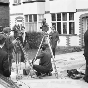 Media Presence Outside Thorns Home, 2nd October 1968 Print