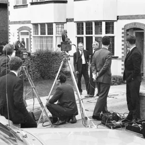 Media Frenzy Outside Thorns Home, 2nd October 1968 Print