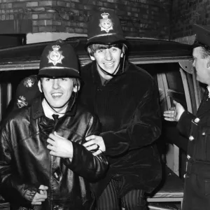 Meet the Beatle Bobbies Print, Birmingham Hippodrome 1963 Meet the Beatle Bobbies Print, Birmingham Hippodrome 1963