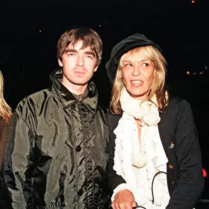 Meg Matthews (left) Noel Gallagher and Anita Pallenberg (right