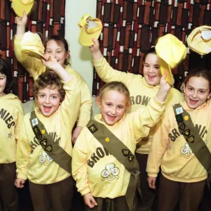 Members of the 1st Billingham Brownie pack celebrating getting a cash grant to be spent Members of the 1st Billingham Brownie pack celebrating getting a cash grant to be spent