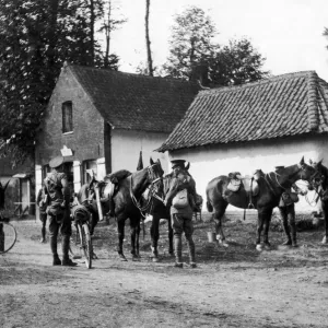 Members of the 2nd Cavalry Division after crossing the River Marne in September 1914 Members of the 2nd Cavalry Division after crossing the River Marne in September 1914