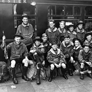 These members of the 3rd Ashton-on-Mersey Scout troop left Manchester on the first leg of