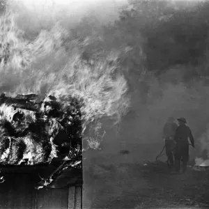 Members of the Auxiliary Fire Service seen here during a demonstration of civil defence Members of the Auxiliary Fire Service seen here during a demonstration of civil defence